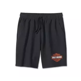 Men's Bar & Shield Fleece Shorts - Harley Black